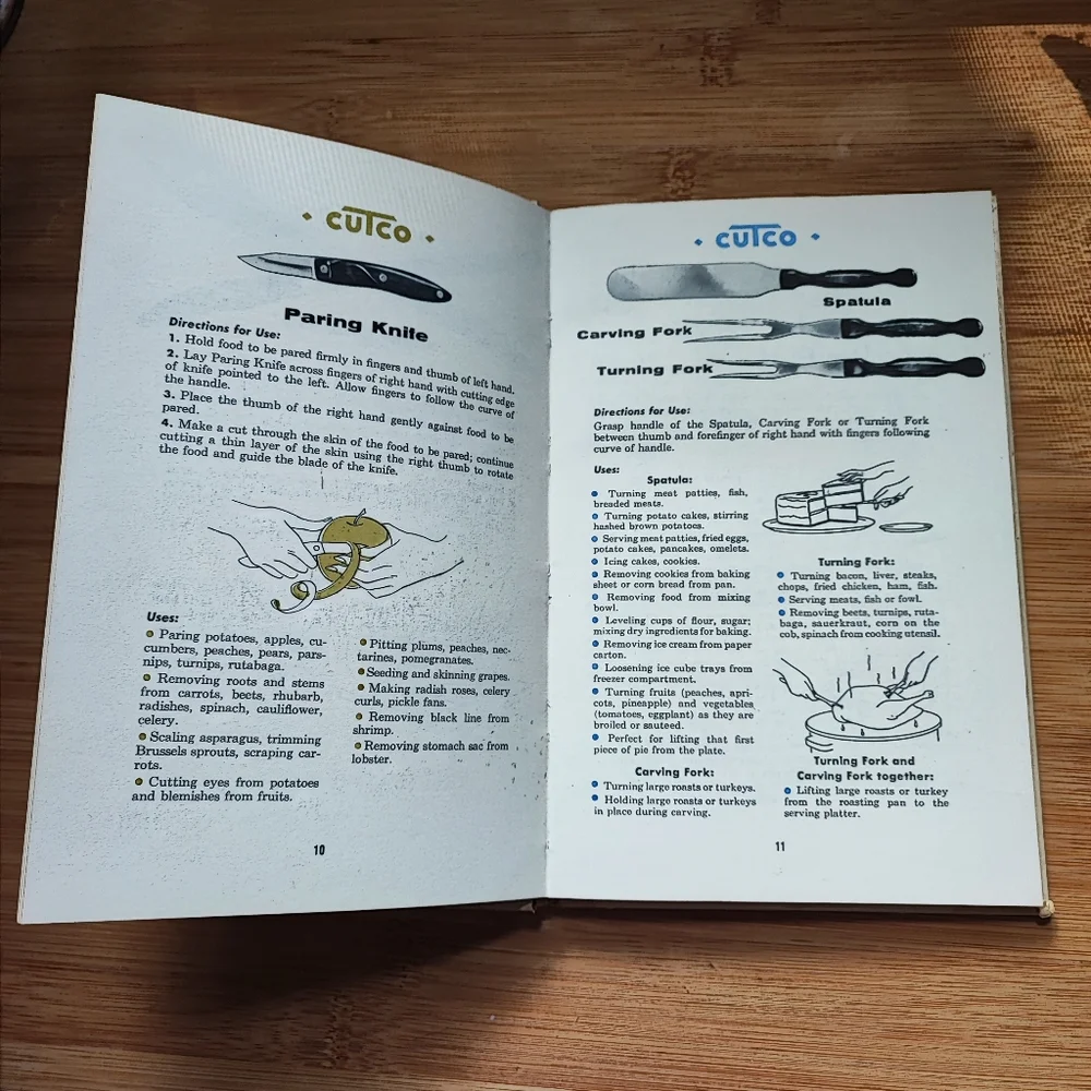 CUTCO Knife Brand Cutlery Cook Book Cuts of Meat Wear-Ever Aluminum Vintage 1961
